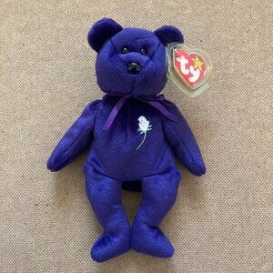 Ty Beanie Baby 1997 Princess Diana Purple Bear